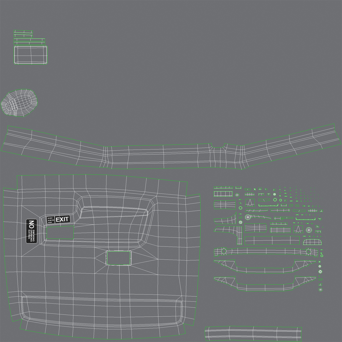 3D model London Cab TX1 Simple Interior