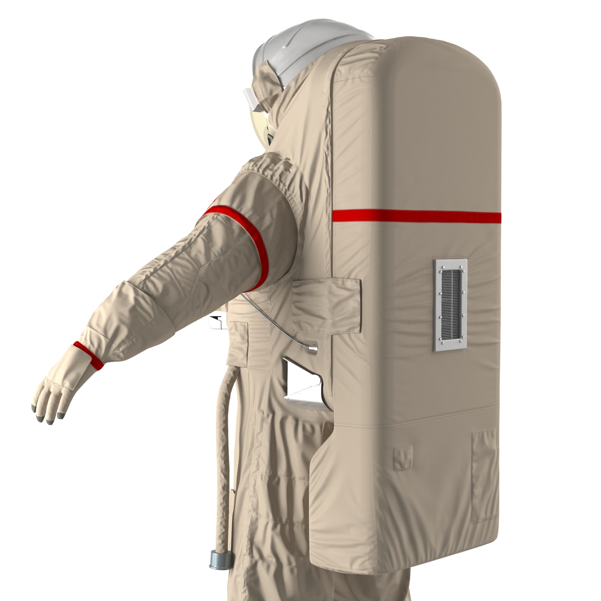 3D Chinese Astronaut Wearing Space Suit Feitian Rigged