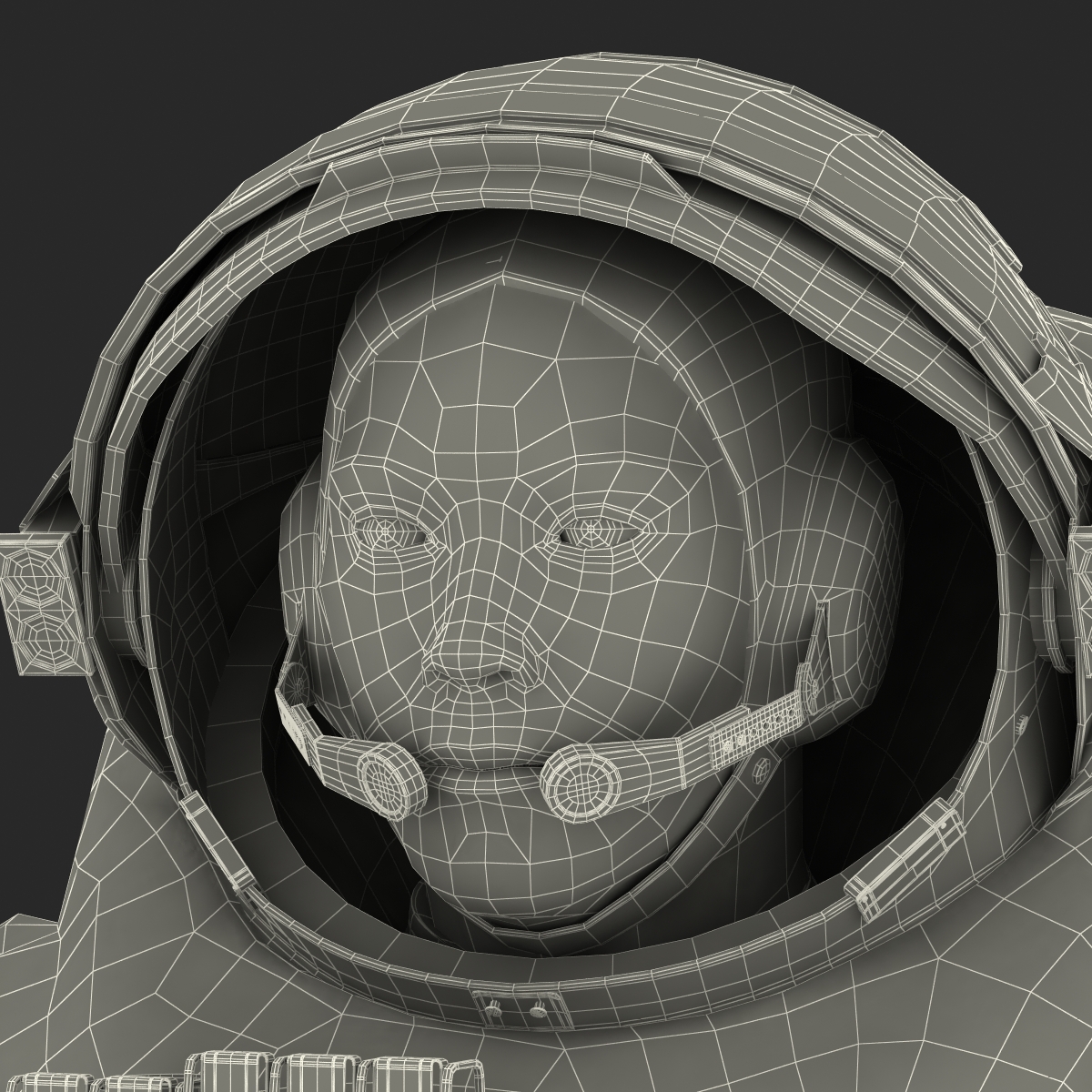 3D Chinese Astronaut Wearing Space Suit Feitian Rigged