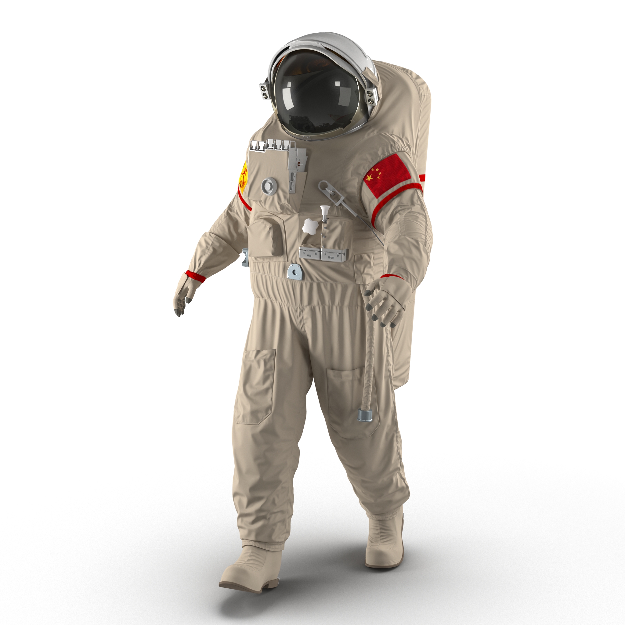 3D Chinese Space Suit Feitian Rigged model