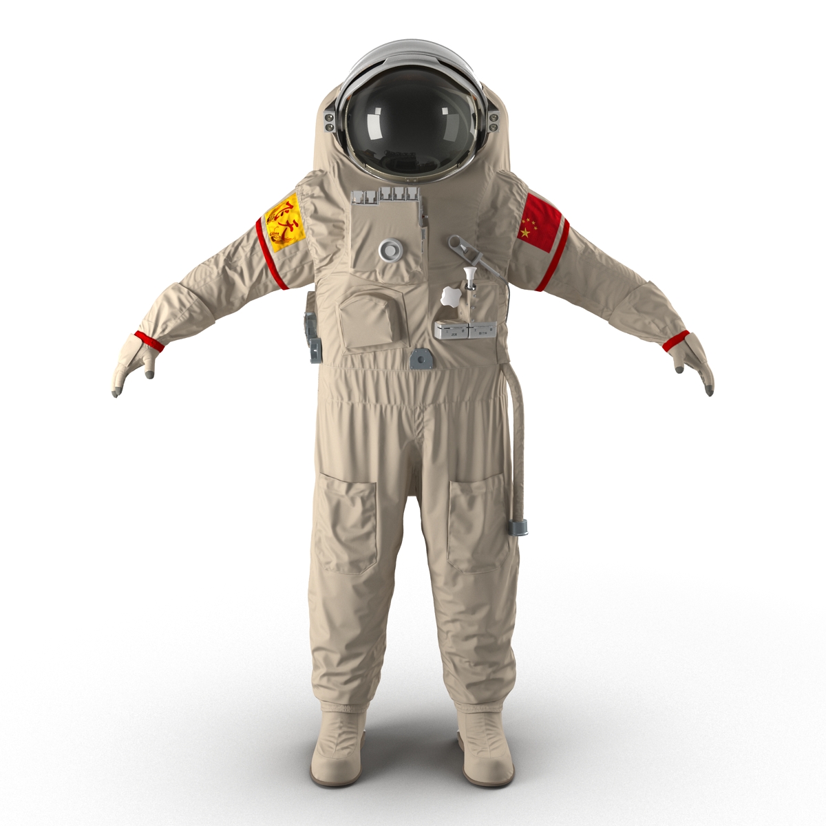 3D Chinese Space Suit Feitian Rigged model