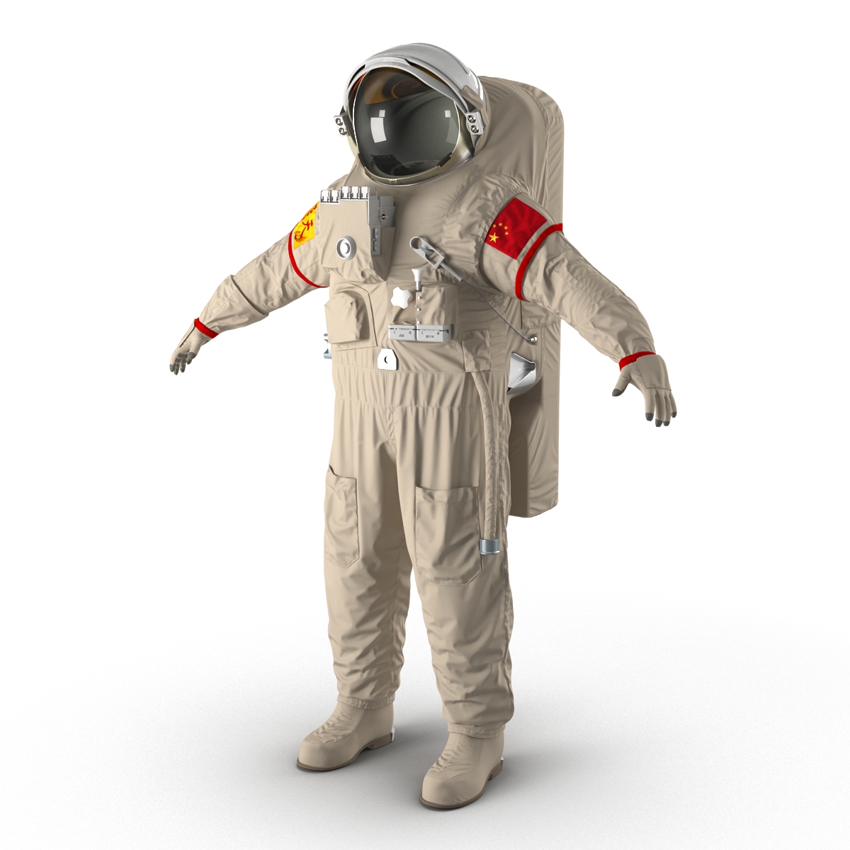 3D Chinese Space Suit Feitian Rigged model