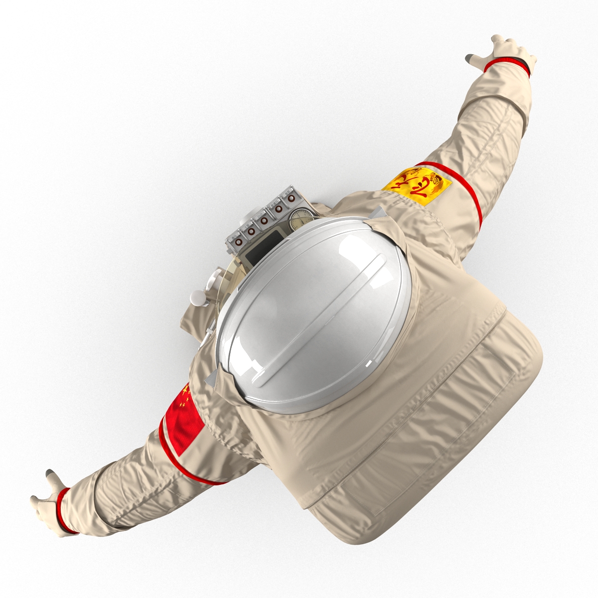 3D Chinese Space Suit Feitian Rigged model