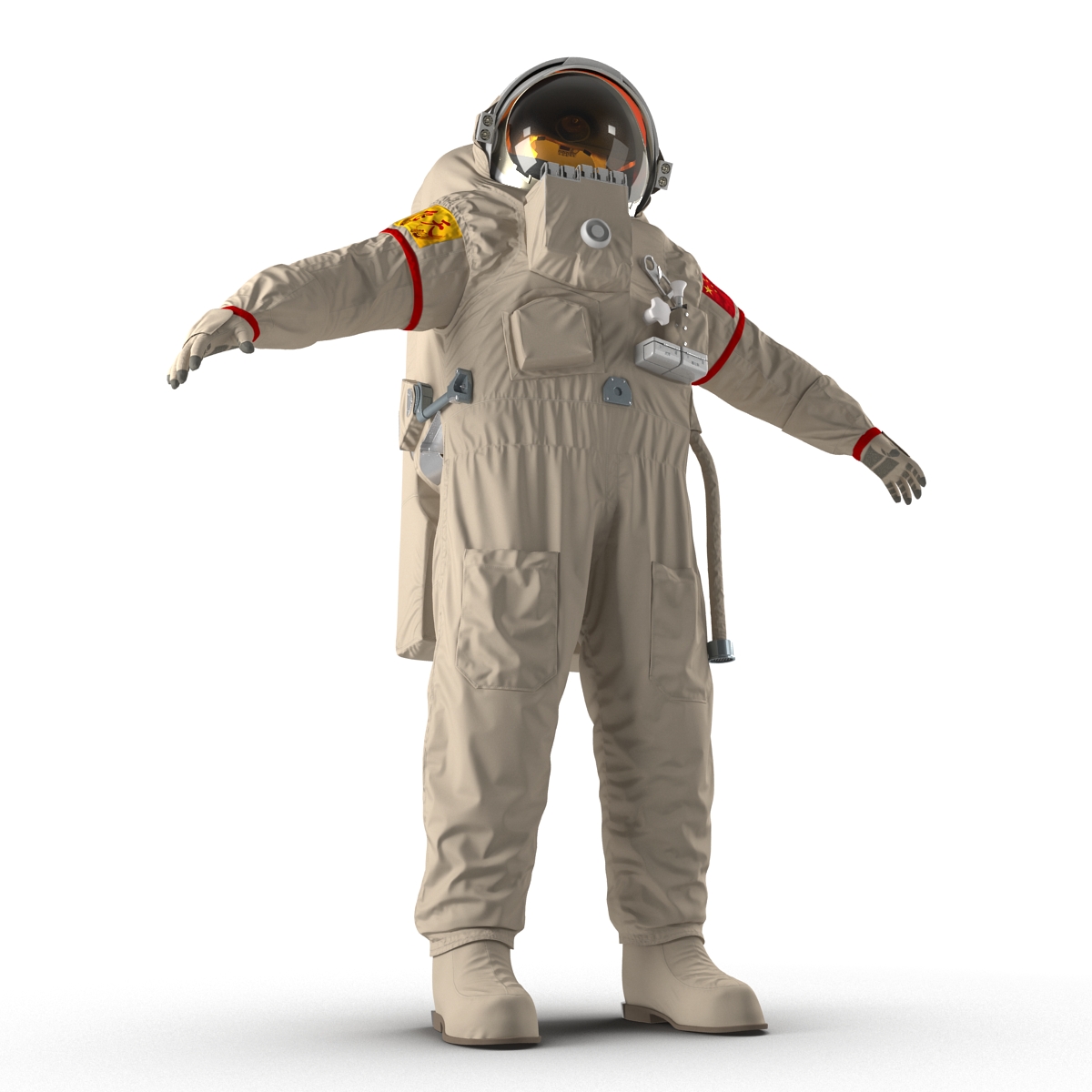 3D Chinese Space Suit Feitian Rigged model