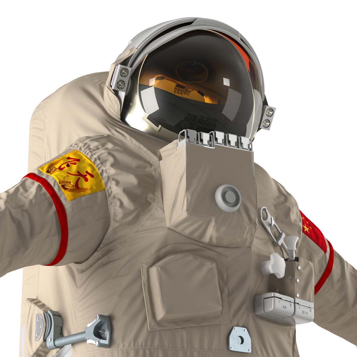 3D Chinese Space Suit Feitian Rigged model