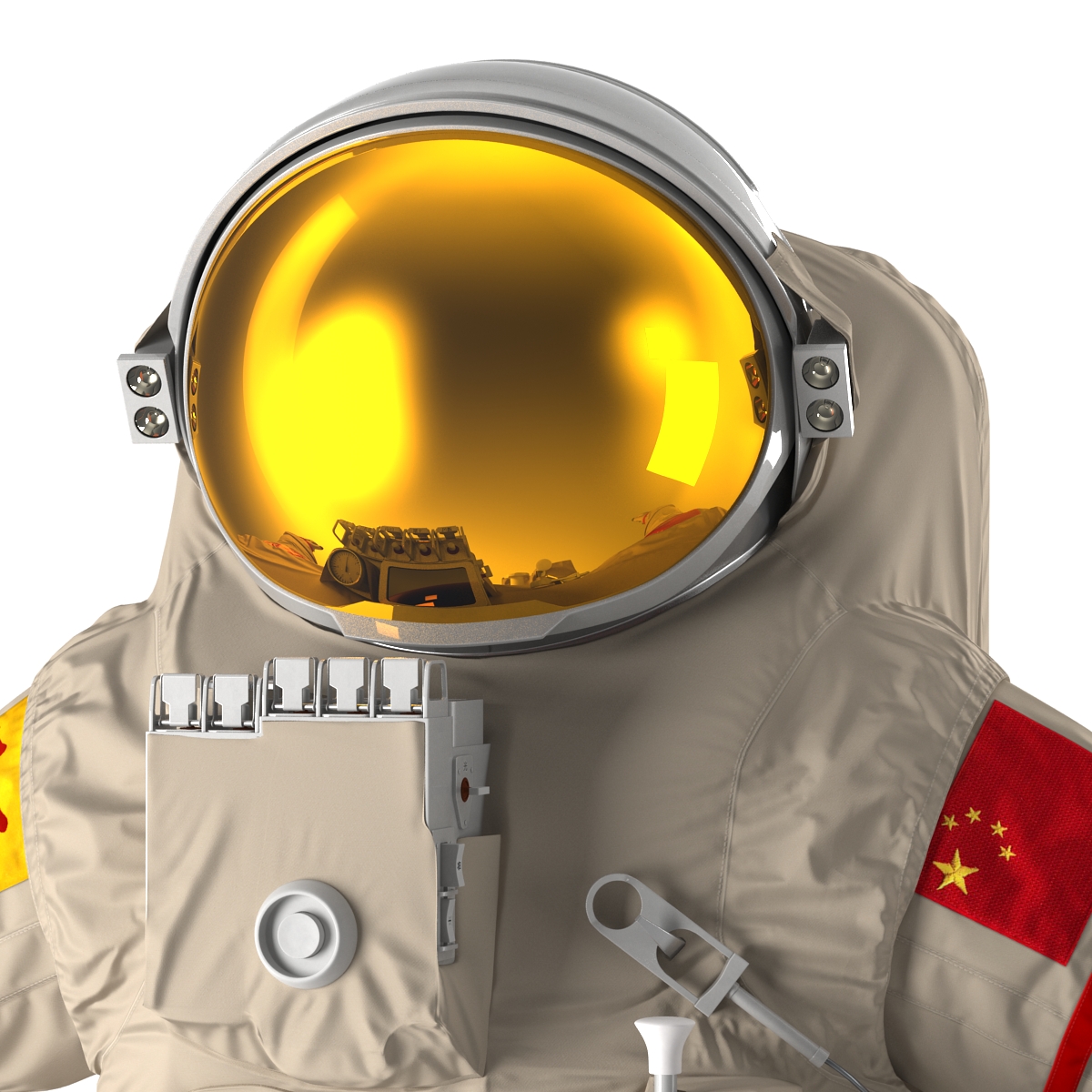 3D Chinese Space Suit Feitian Rigged model