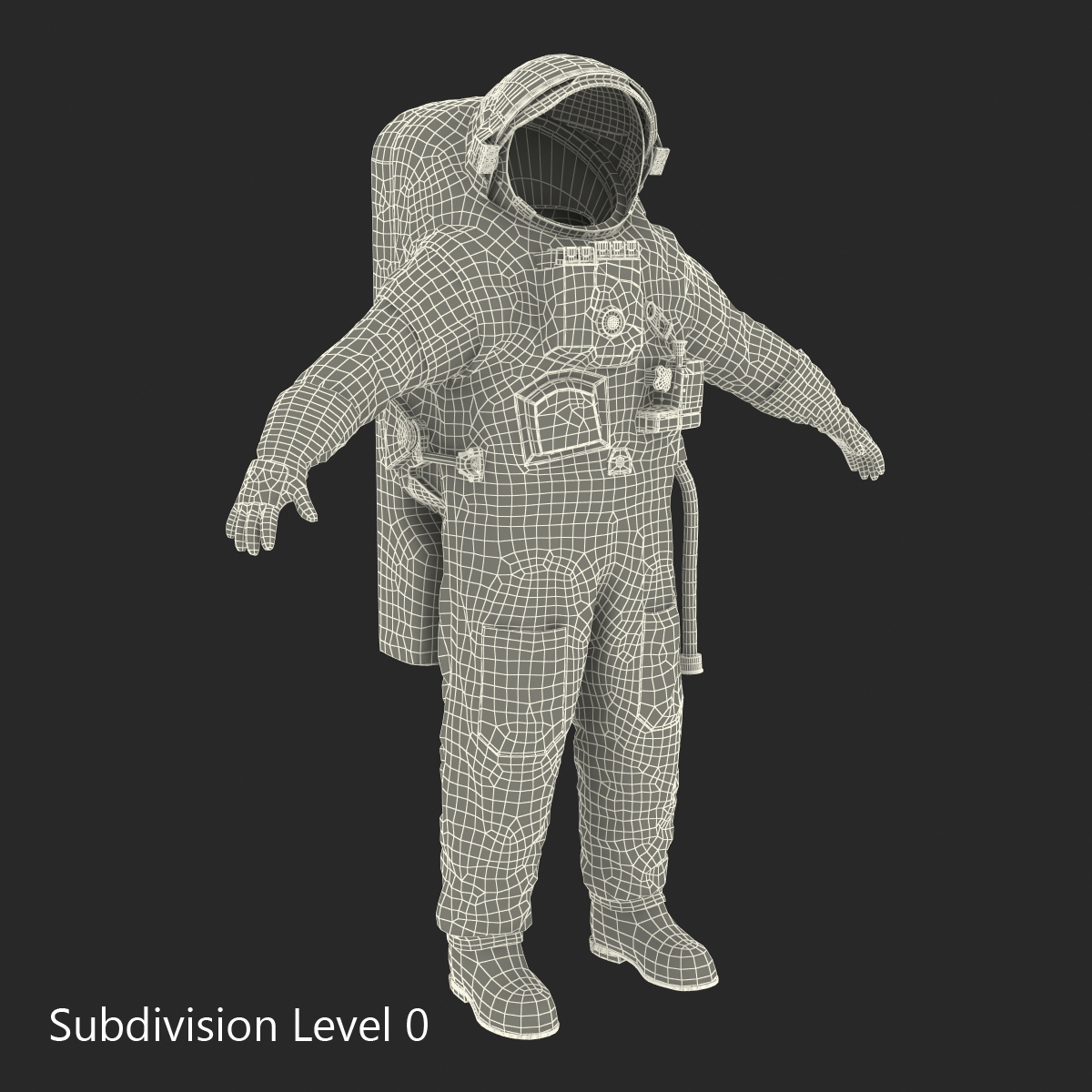 3D Chinese Space Suit Feitian Rigged model