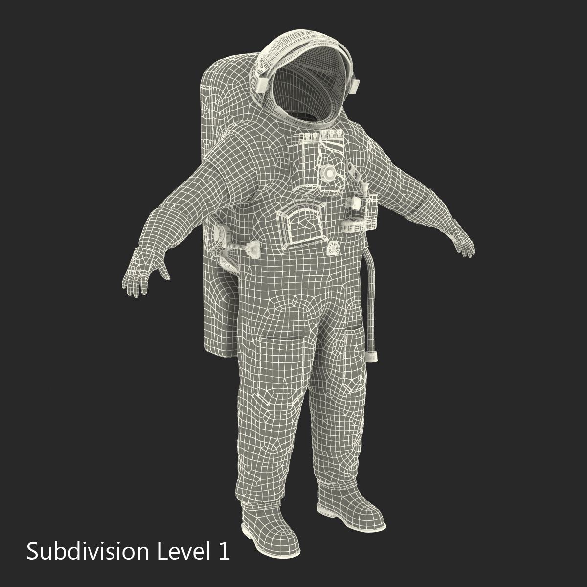 3D Chinese Space Suit Feitian Rigged model