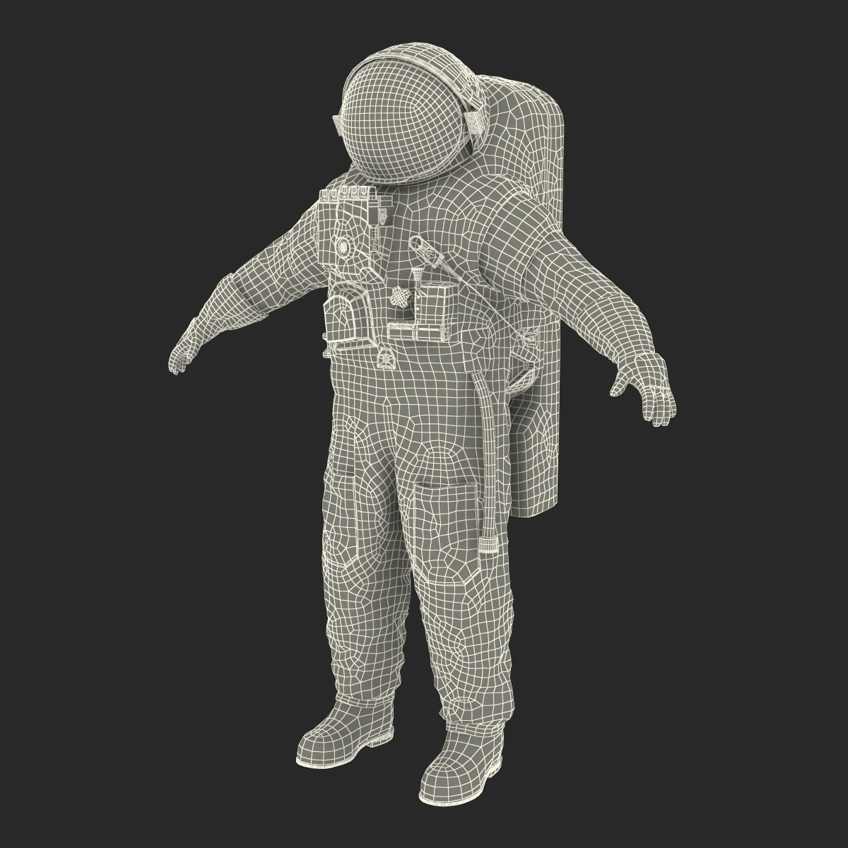 3D Chinese Space Suit Feitian Rigged model