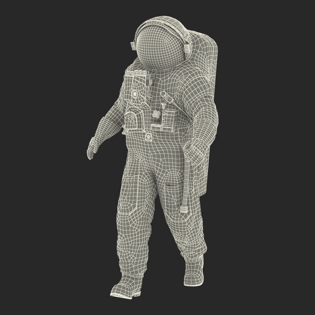 3D Chinese Space Suit Feitian Rigged model