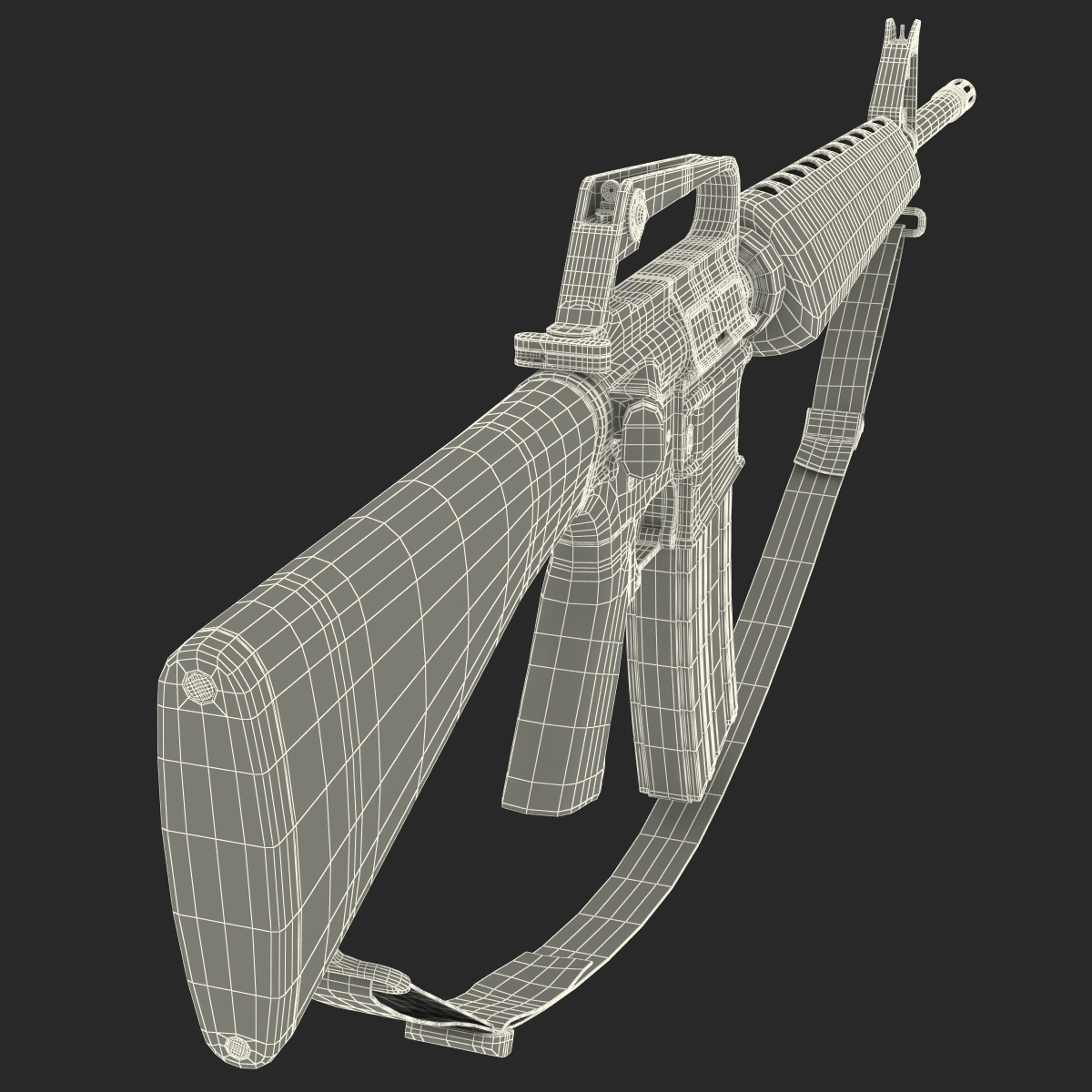 Assault Rifle M16 2 3D model