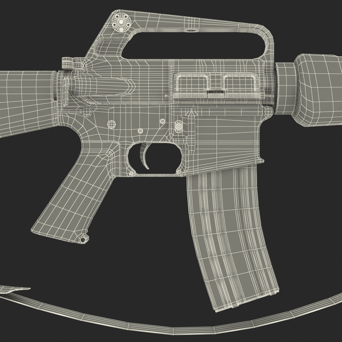 Assault Rifle M16 2 3D model