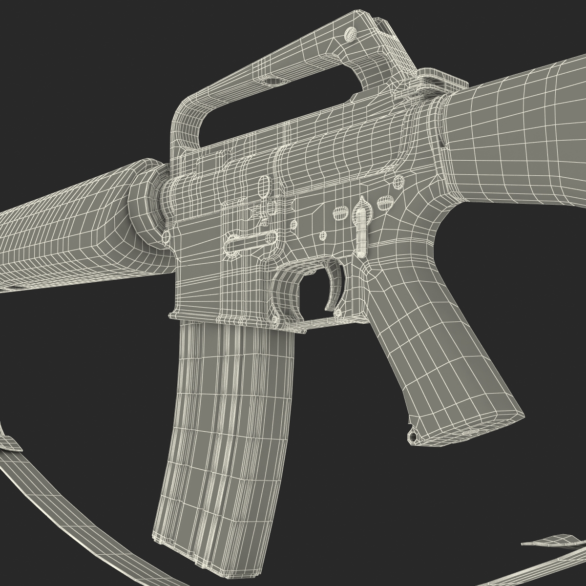 Assault Rifle M16 2 3D model