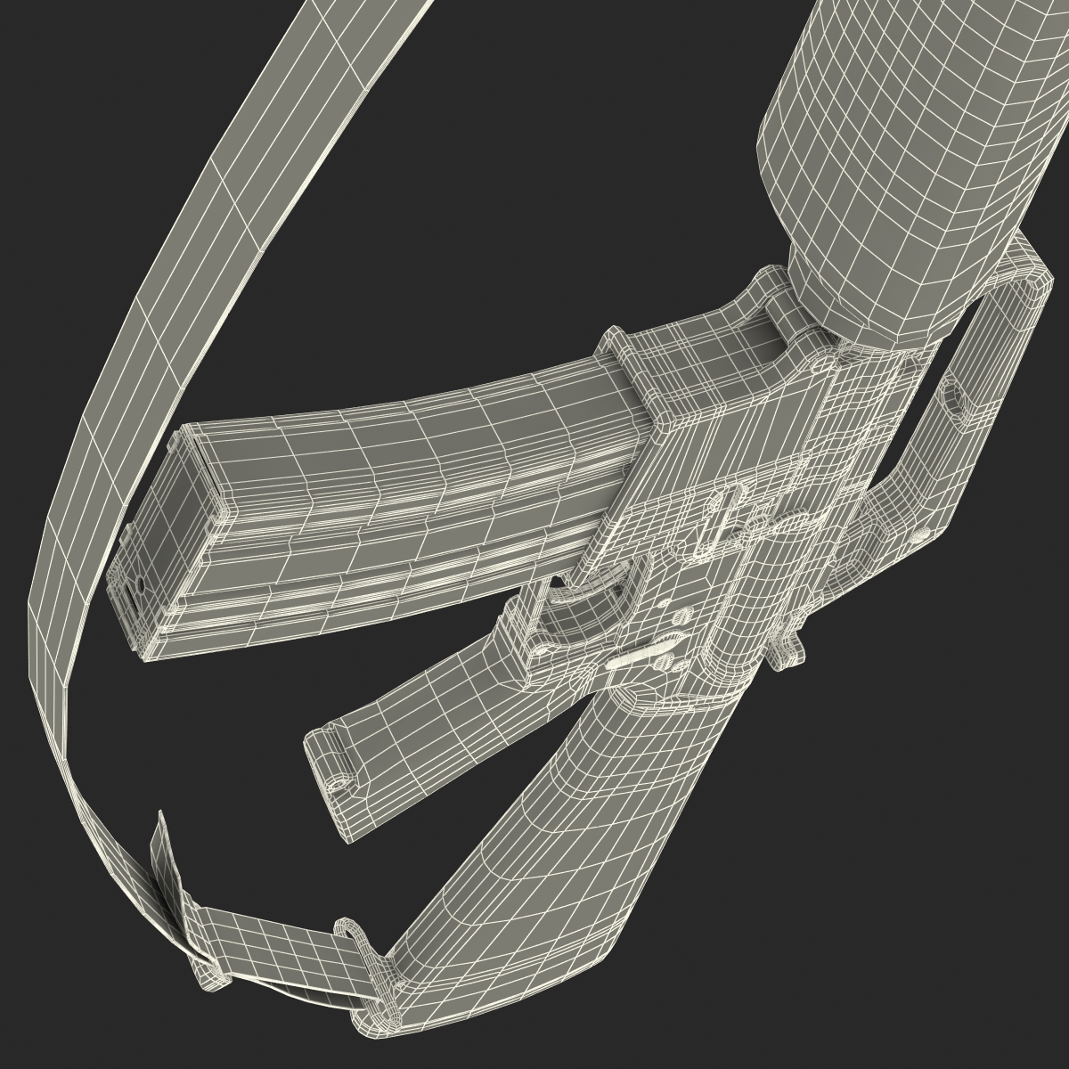 Assault Rifle M16 2 3D model