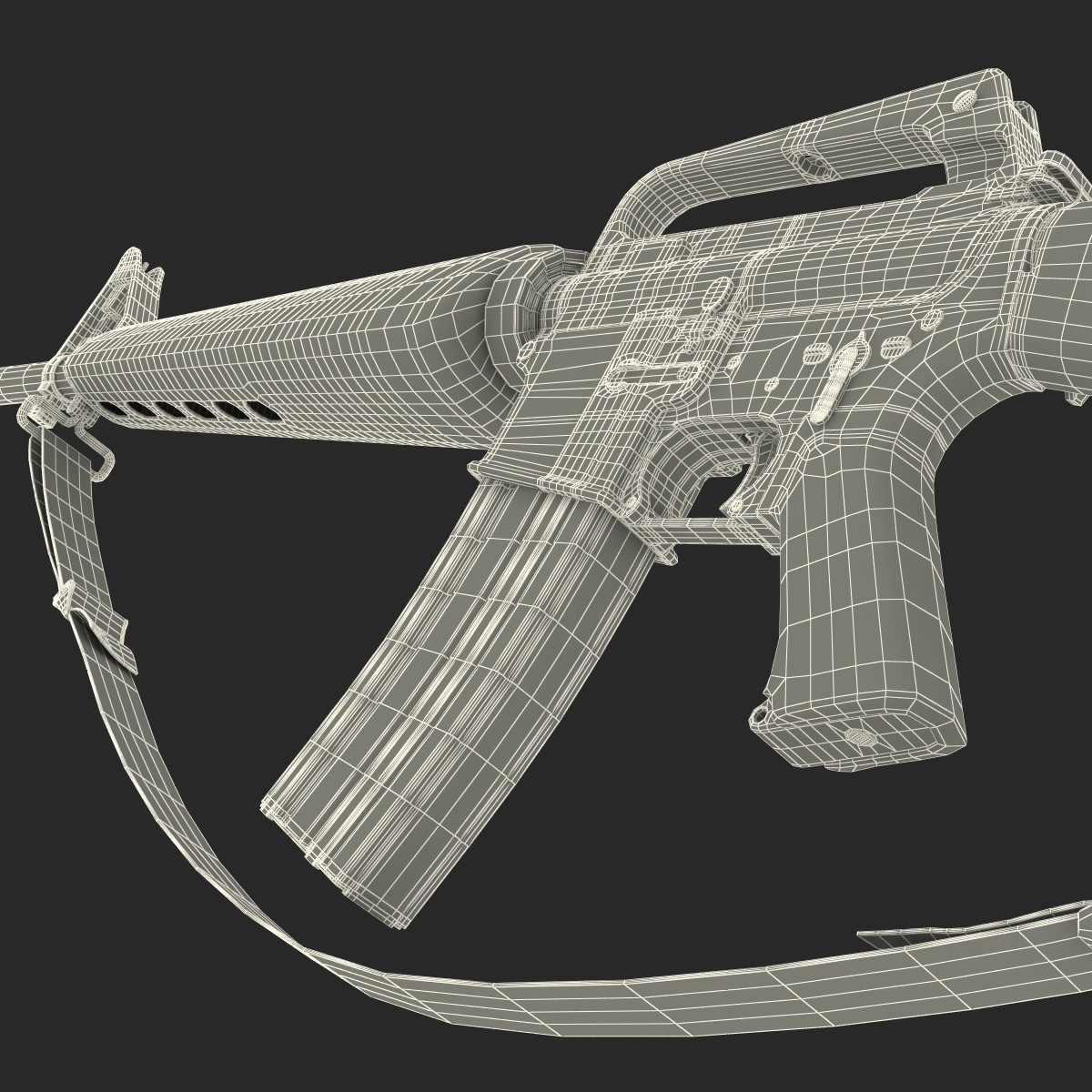 Assault Rifle M16 2 3D model