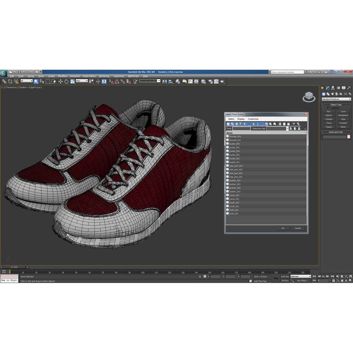 Sneakers 3 Red 3D model