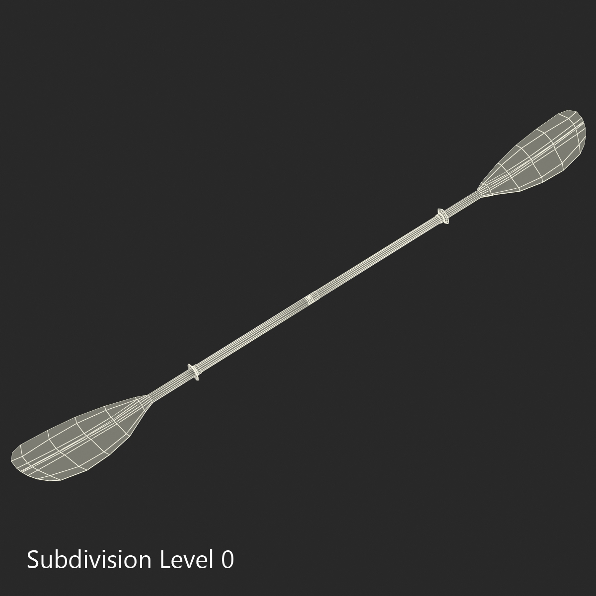 Canoe Paddle 4 3D model