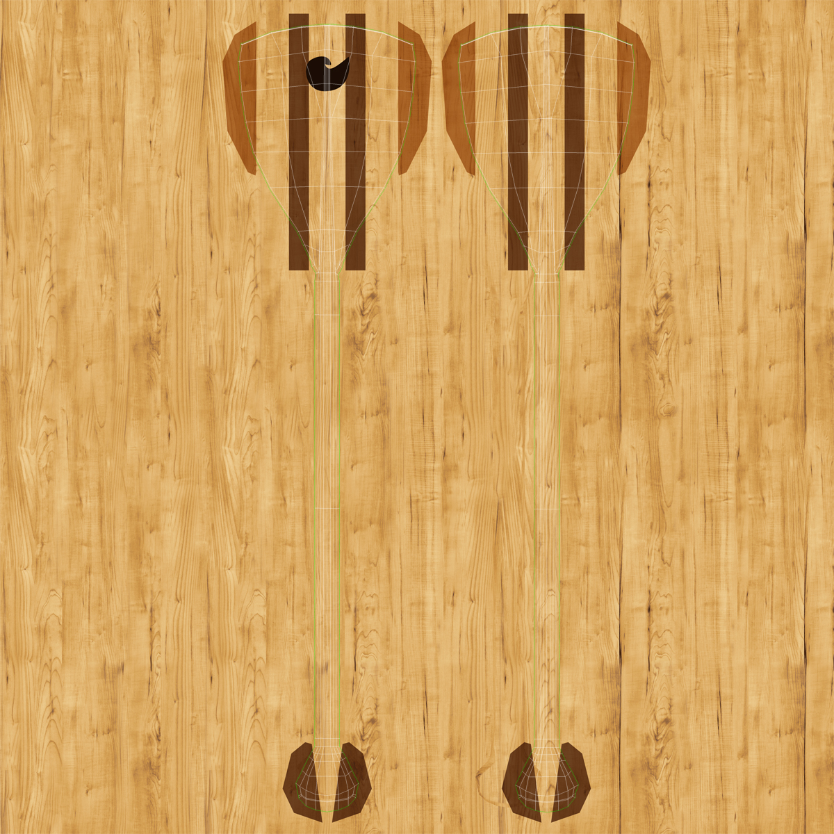 Canoe Paddle 2 3D model