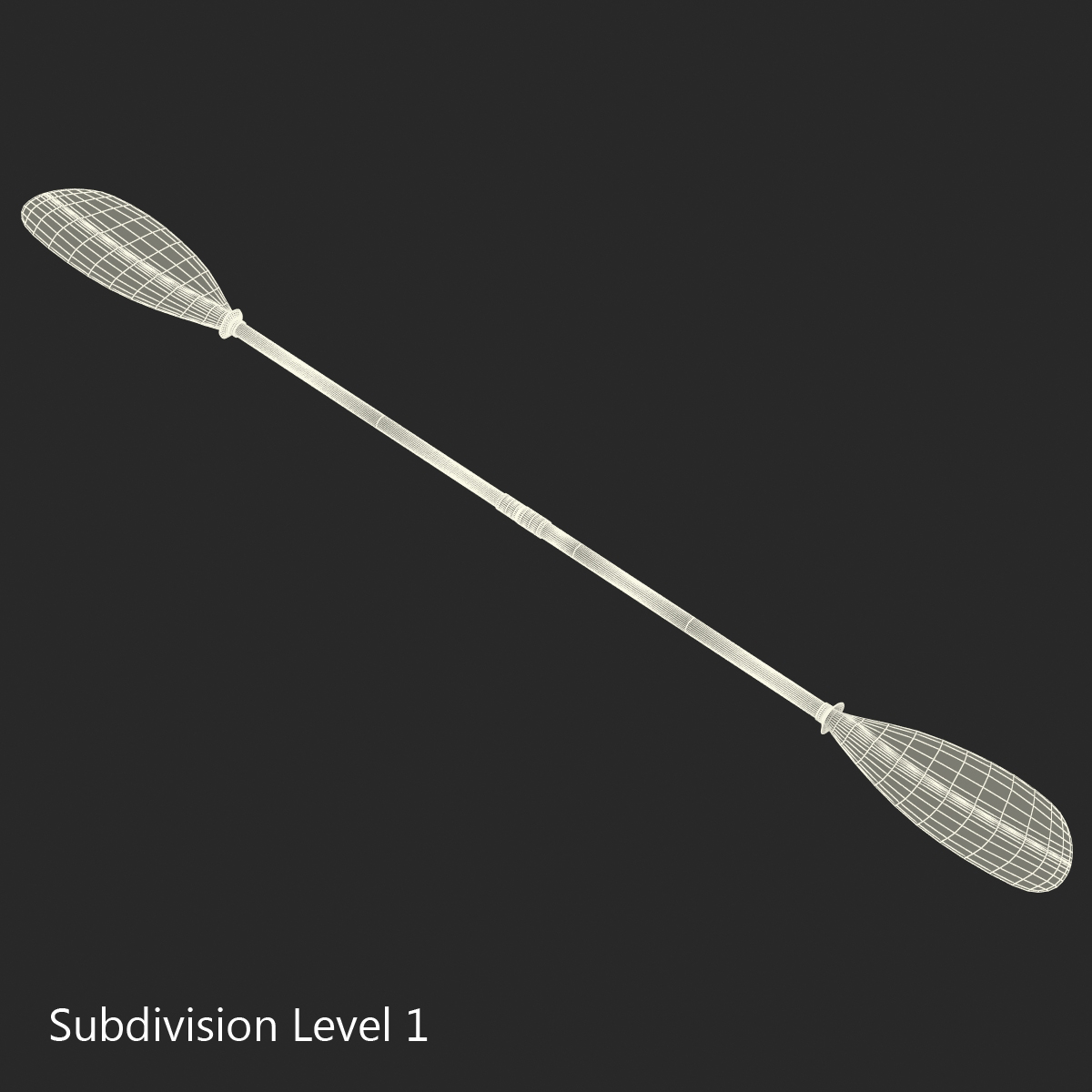 Canoe Paddle 5 3D model