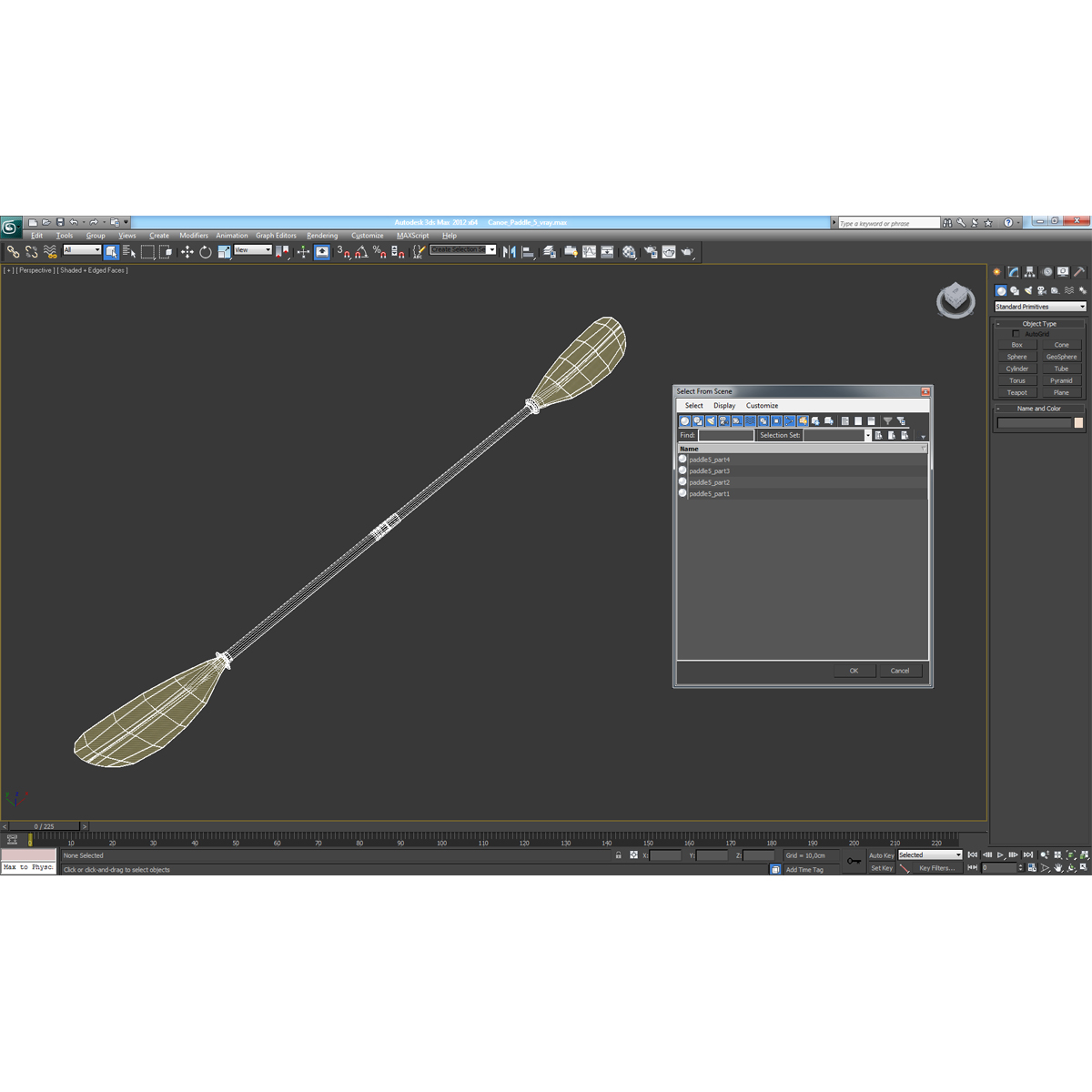 Canoe Paddle 5 3D model