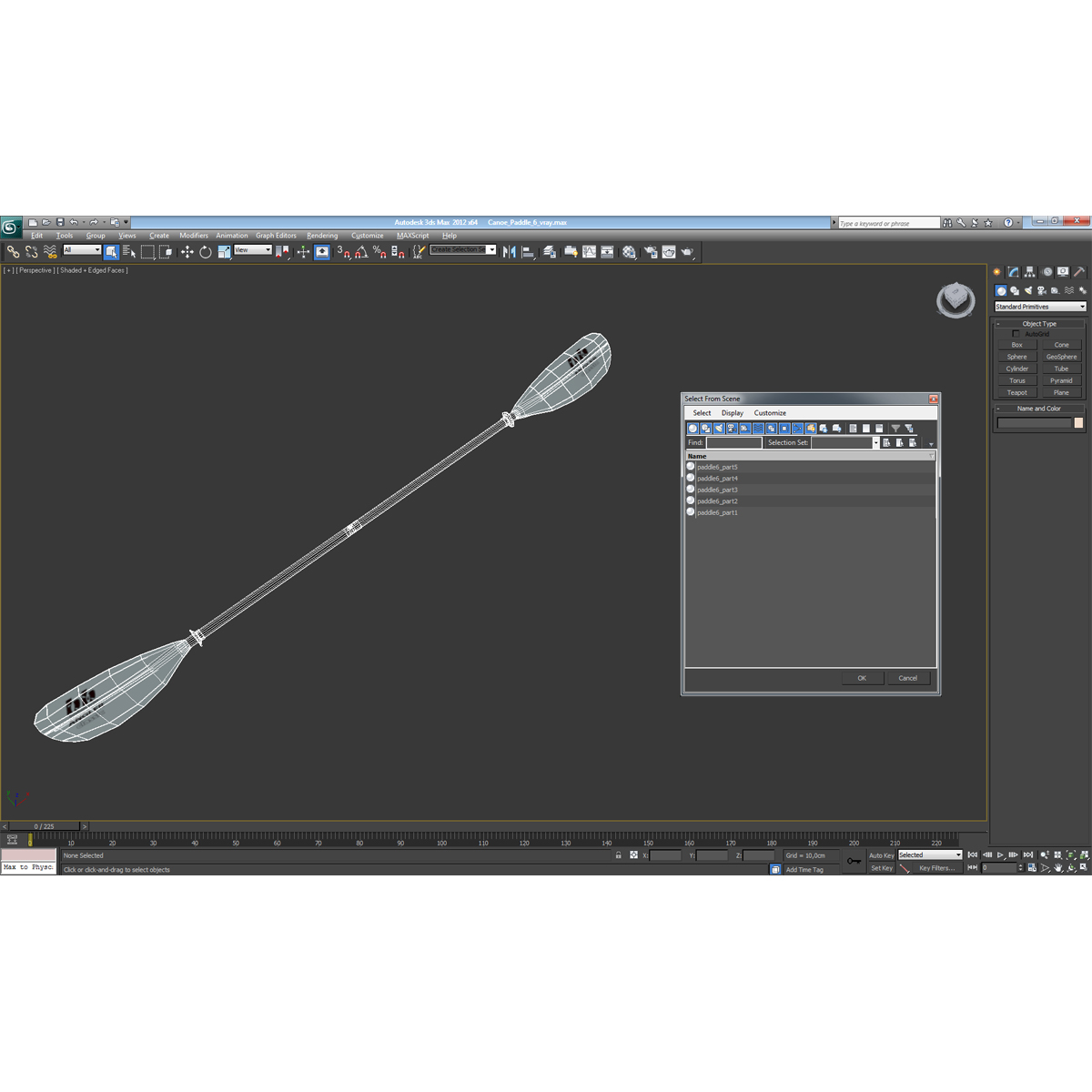 Canoe Paddle 6 3D model