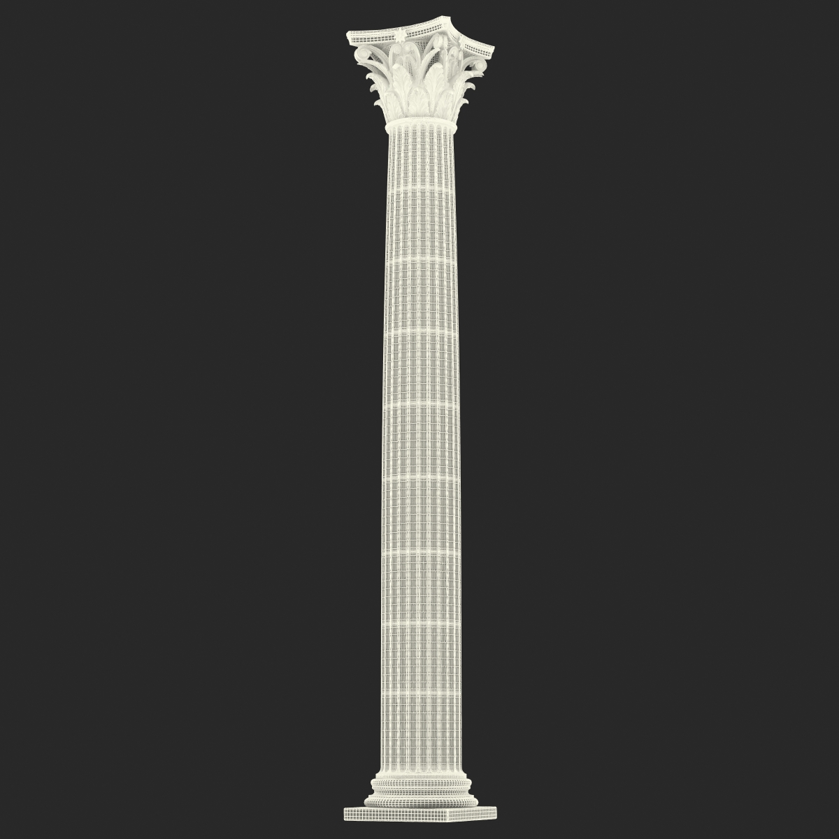 3D Corinthian Order Column model