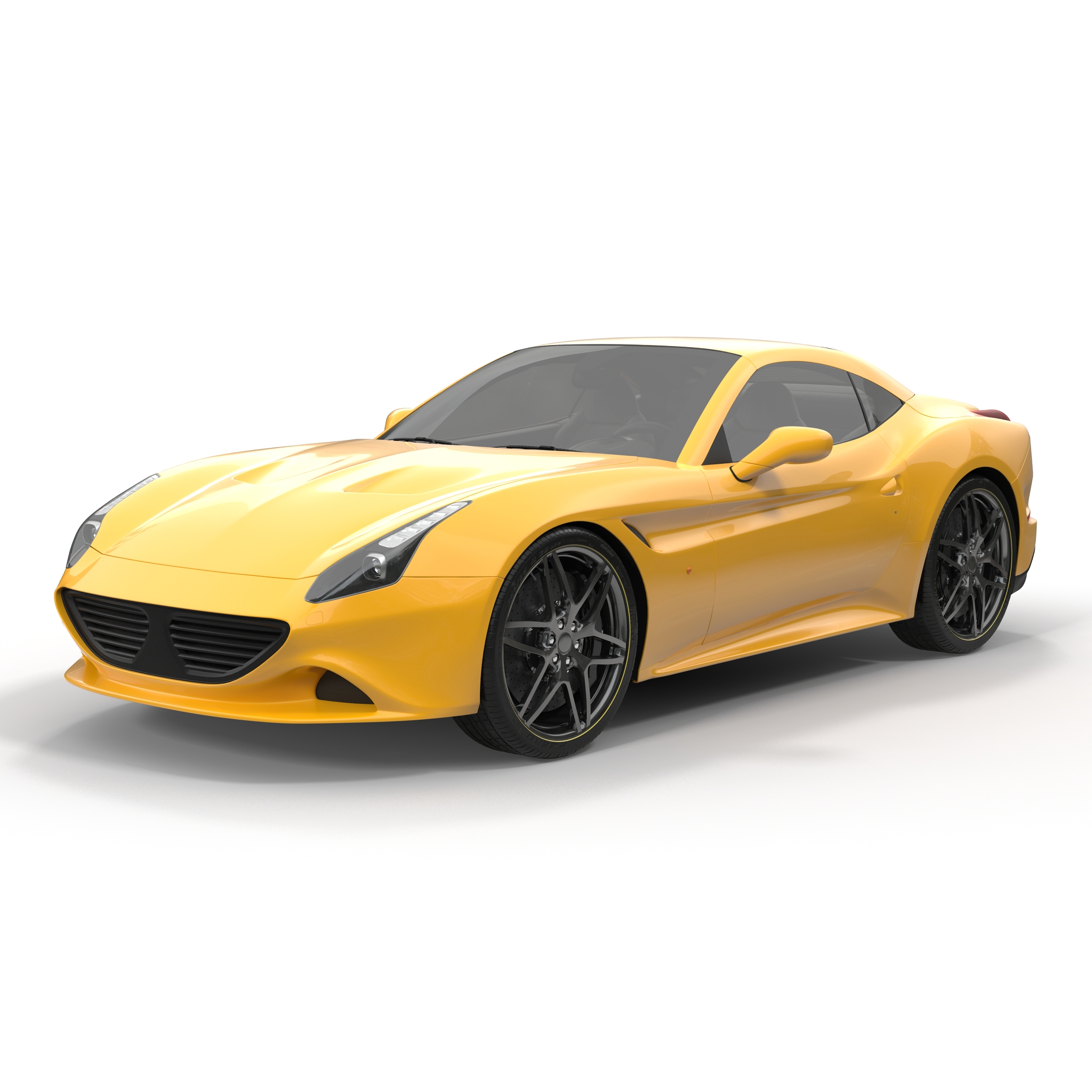 3D Generic Sport Car Simple Interior model