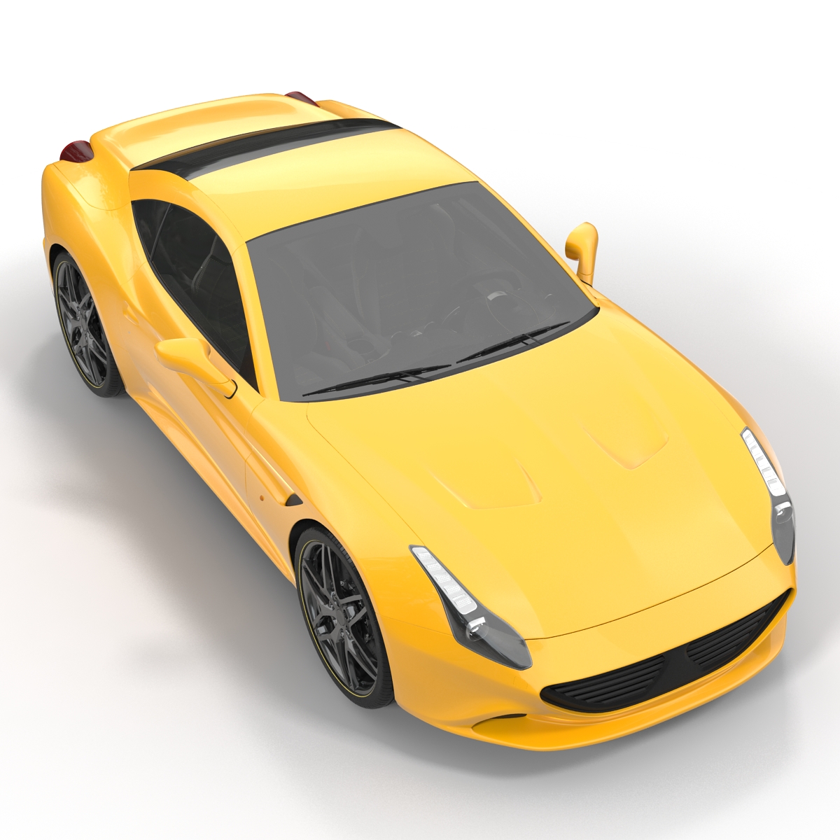 3D Generic Sport Car Simple Interior model