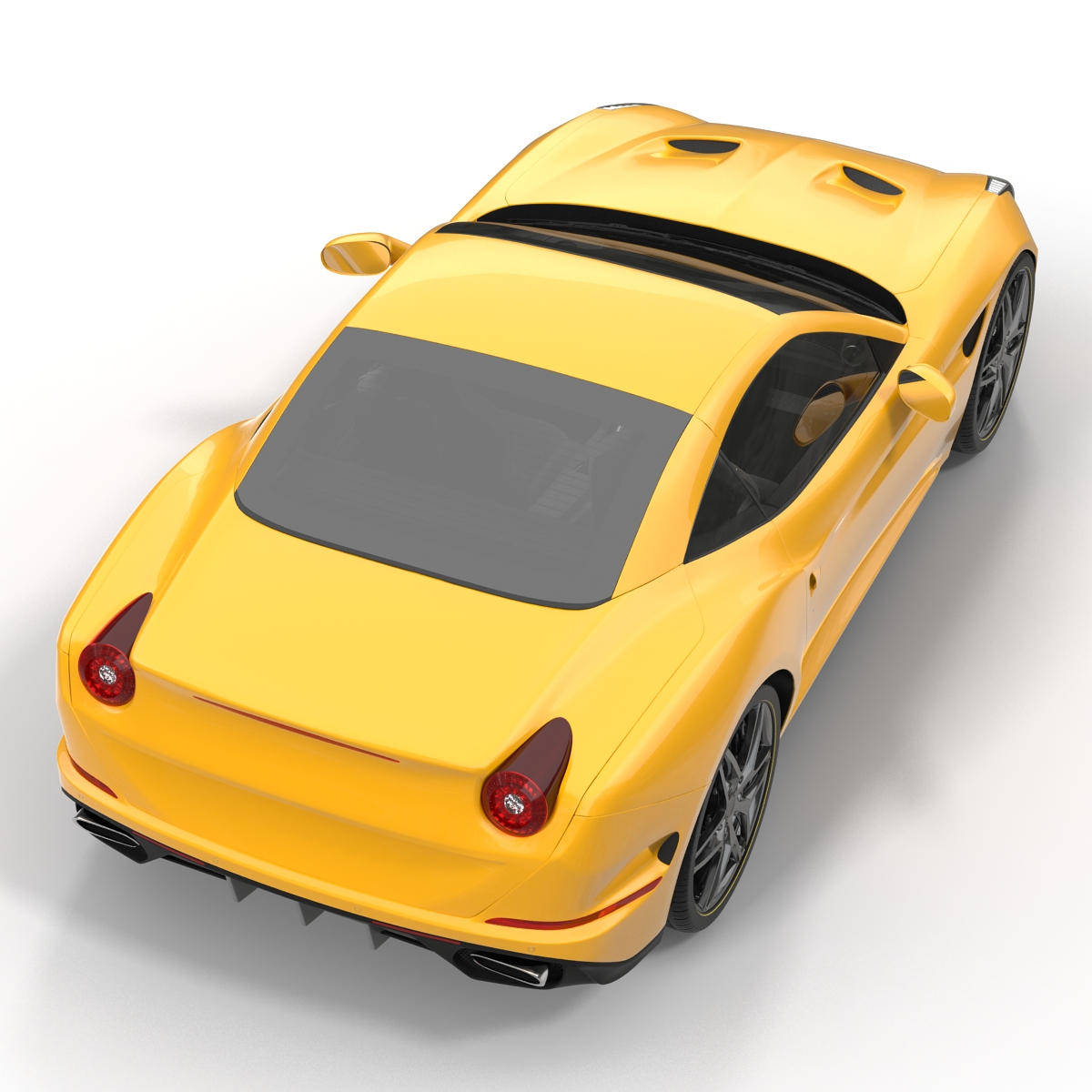 3D Generic Sport Car Simple Interior model