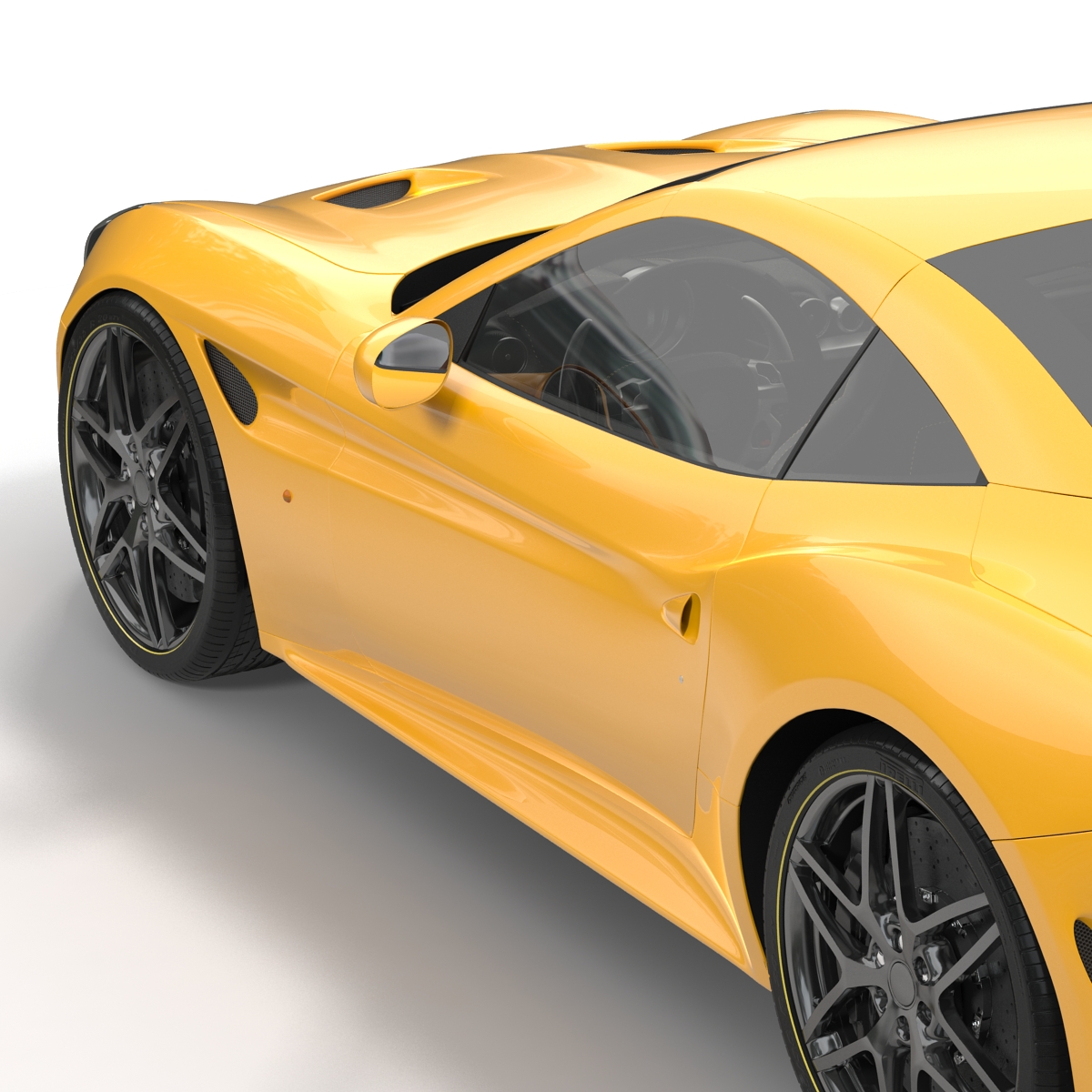 3D Generic Sport Car Simple Interior model