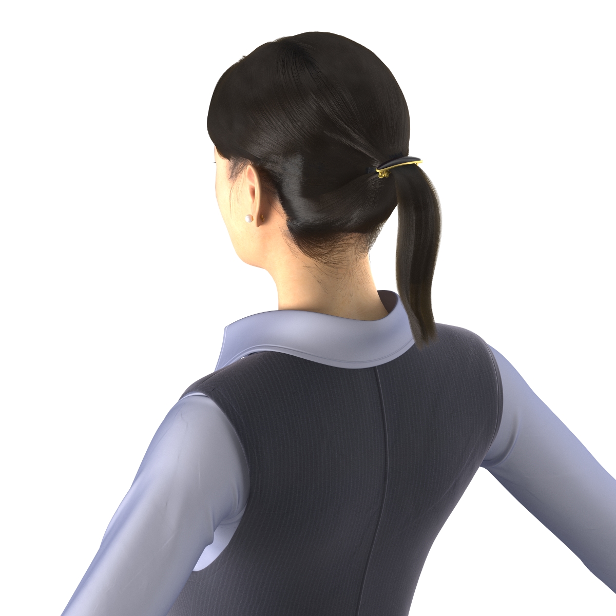 Asian Business Woman Rigged 3D