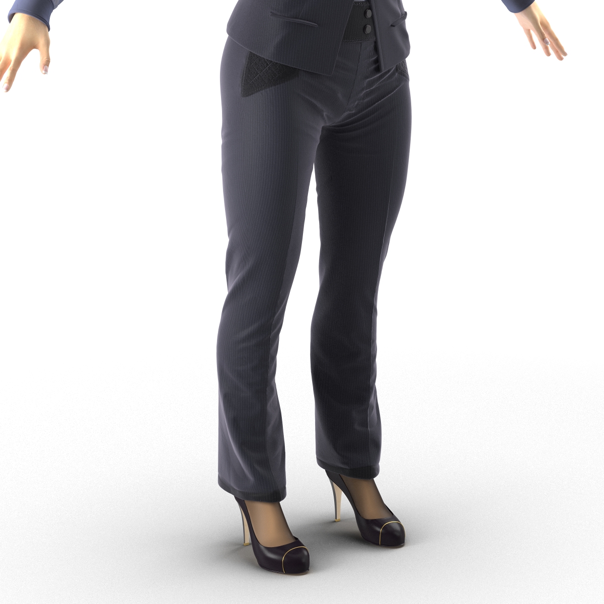 Asian Business Woman Rigged 3D