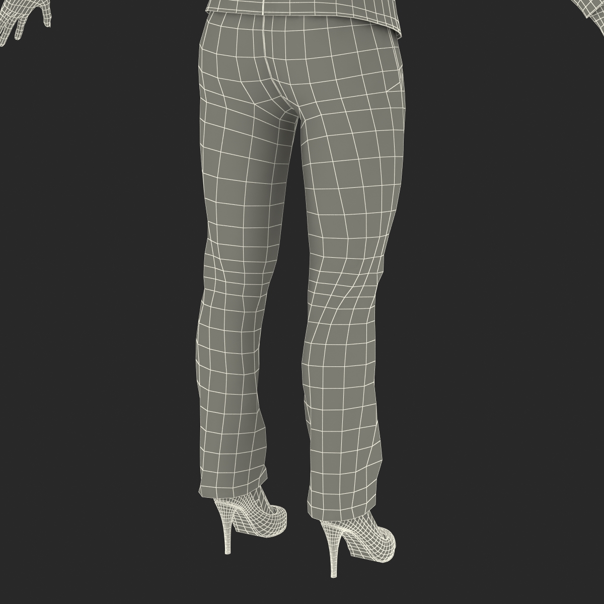 Asian Business Woman Rigged 3D