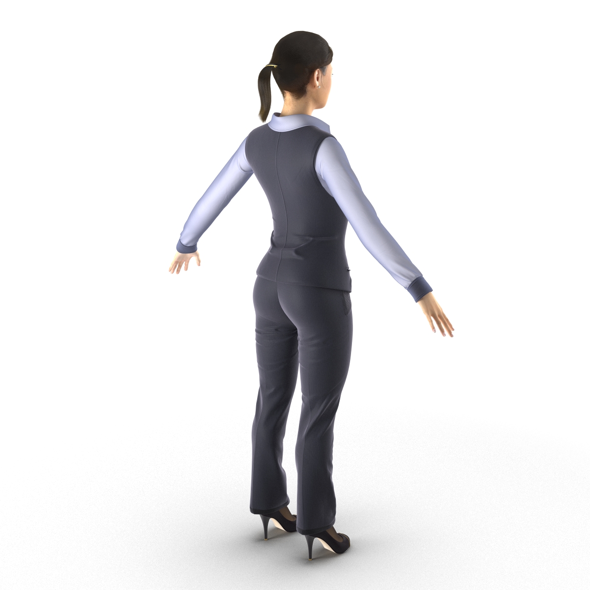 3D model Asian Business Woman