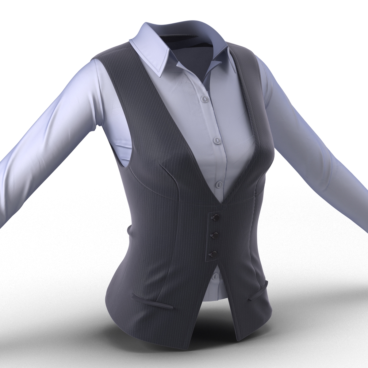 3D model Womens Waistcoat Set