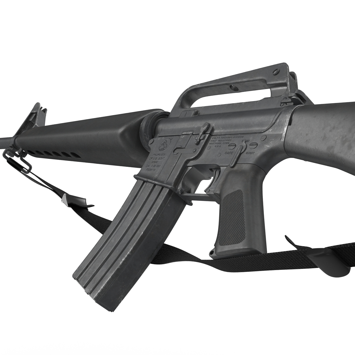 Assault Rifle M16 3 3D model