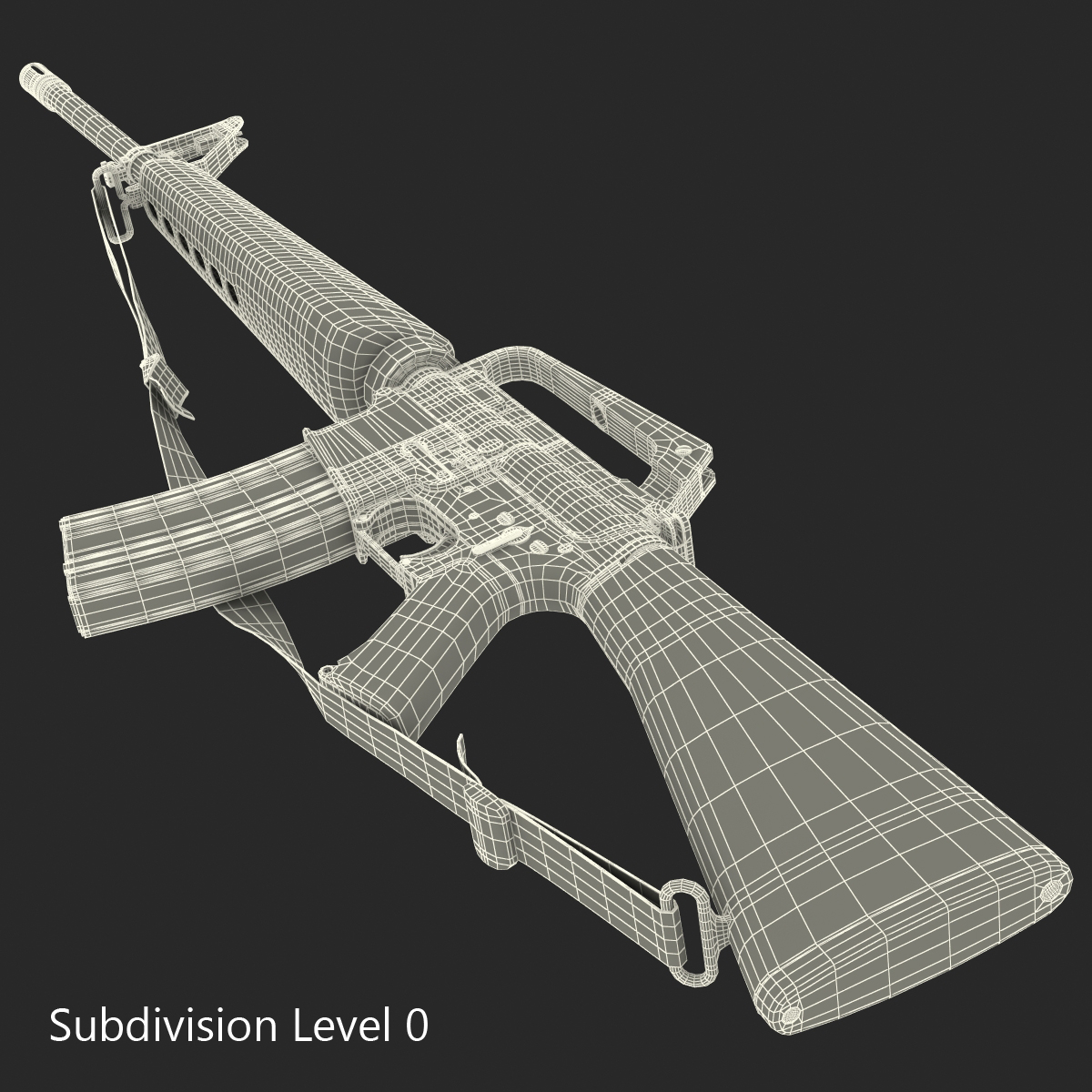 Assault Rifle M16 3 3D model