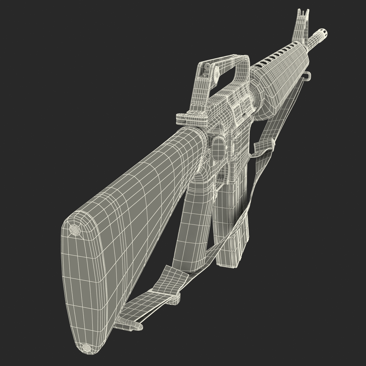 Assault Rifle M16 3 3D model