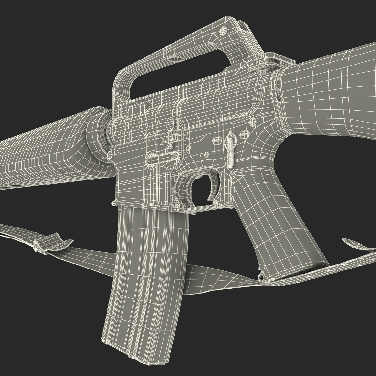 Assault Rifle M16 3 3D model