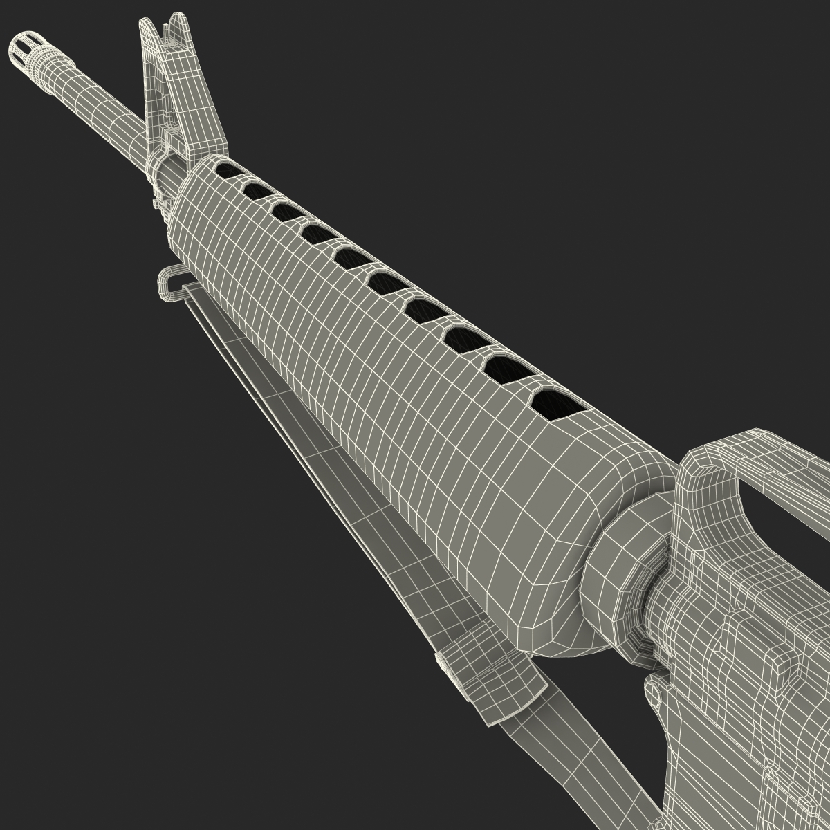 Assault Rifle M16 3 3D model