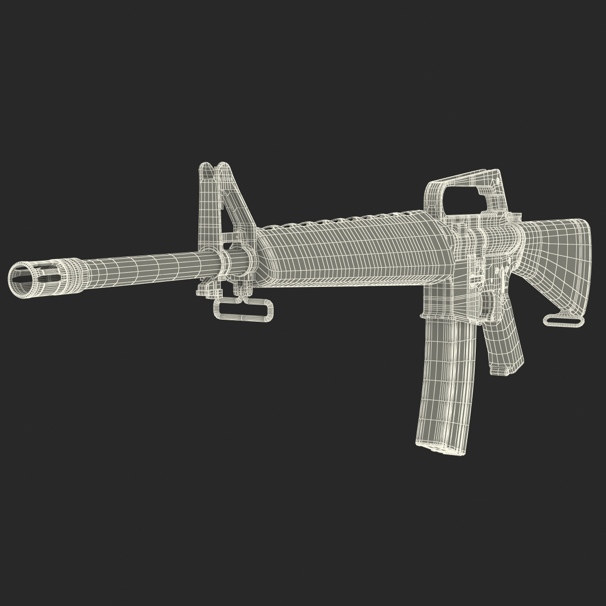 Assault Rifle M16 4 3D model