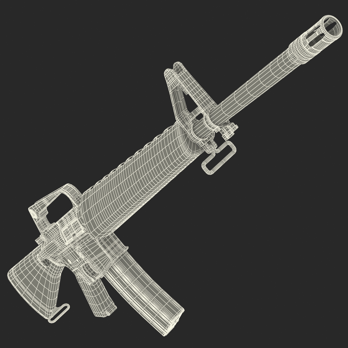 Assault Rifle M16 4 3D model