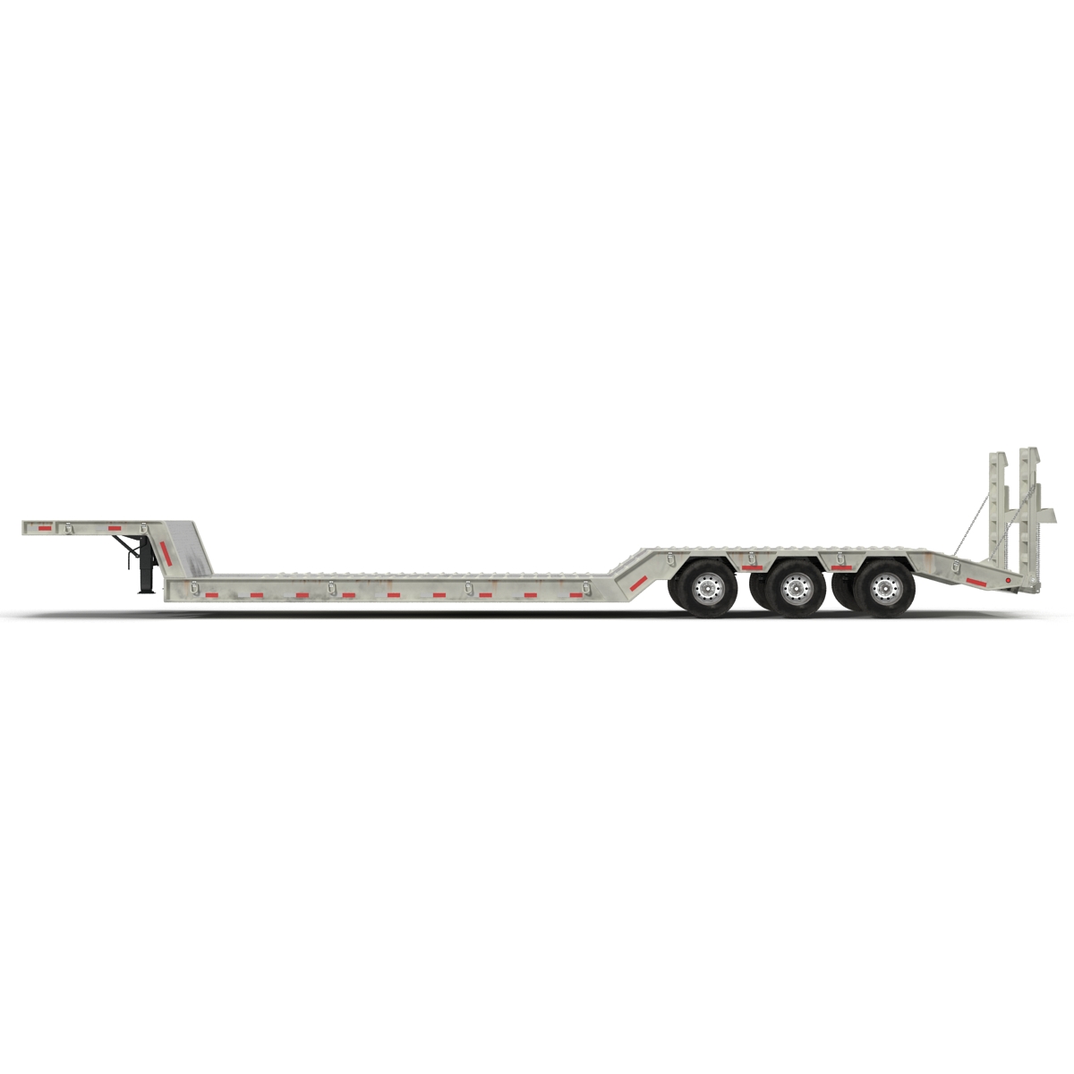 3D model Double Drop Lowboy Tri Axle Trailer