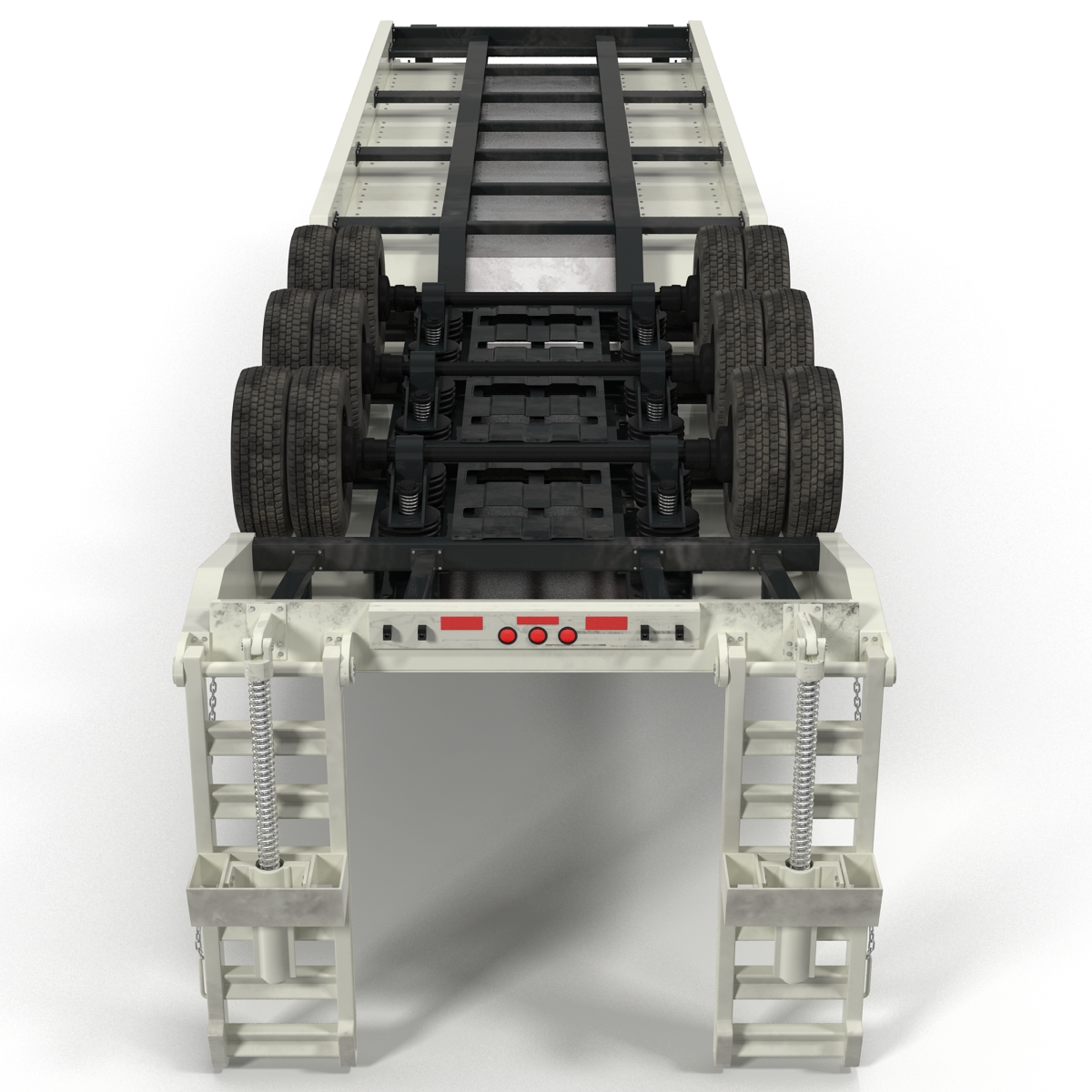 3D model Double Drop Lowboy Tri Axle Trailer