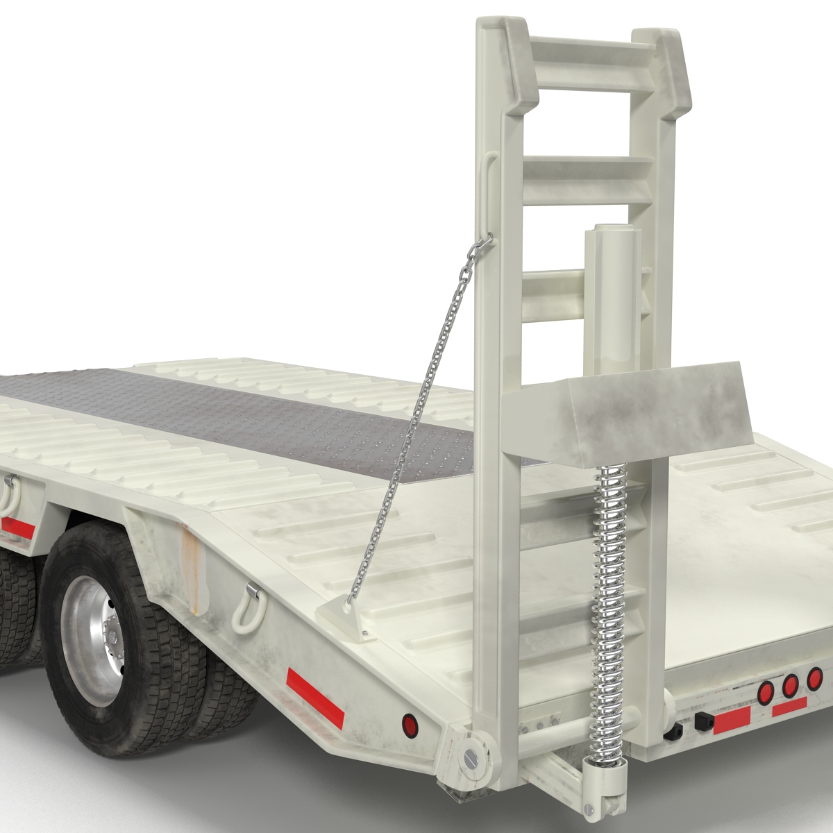 3D model Double Drop Lowboy Tri Axle Trailer