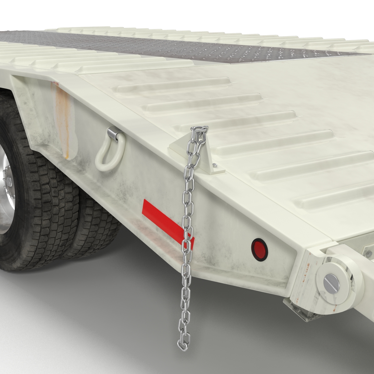 3D model Double Drop Lowboy Tri Axle Trailer