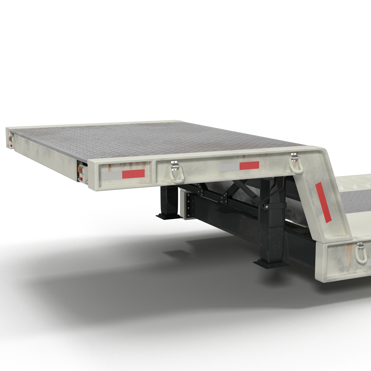 3D model Double Drop Lowboy Tri Axle Trailer