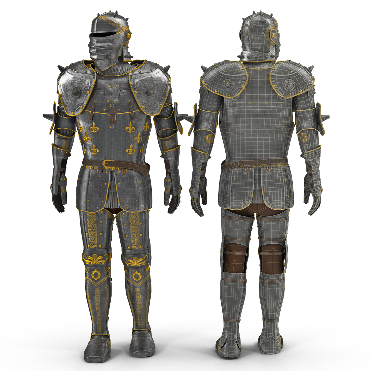 Medieval Suit of Armor 2 3D model