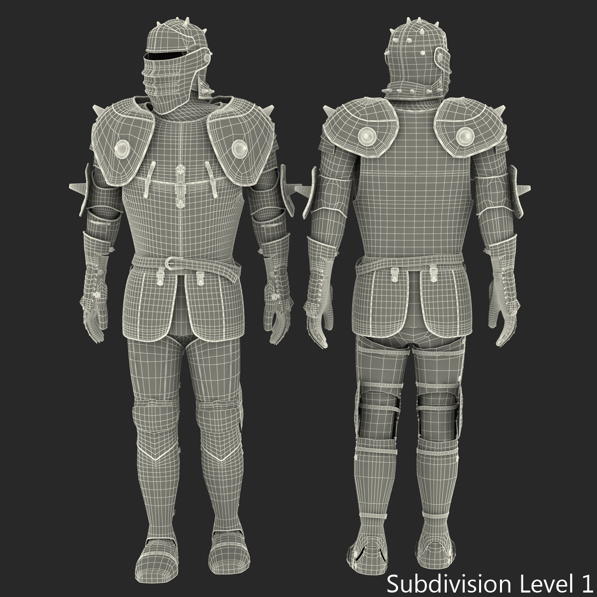 Medieval Suit of Armor 2 3D model