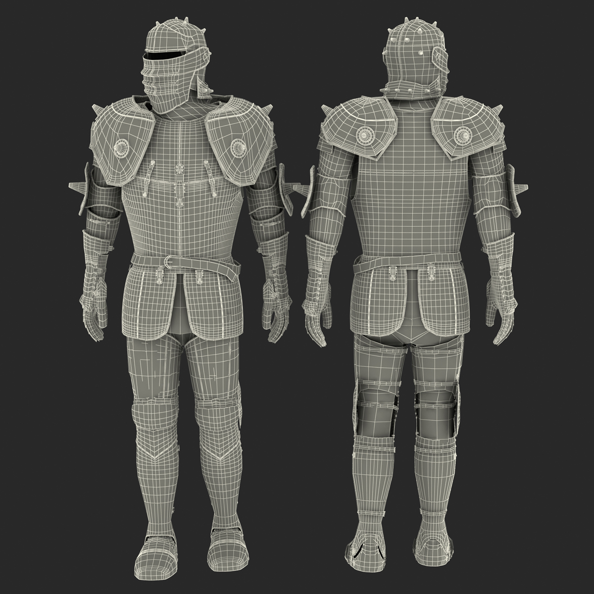 Medieval Suit of Armor 2 3D model